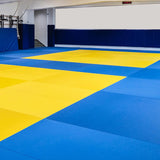 Tatamis pour judo, couleur bleu et jaune