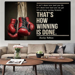 Tableau Rocky Balboa (citation) affiché dans salon