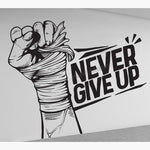 Stickers boxe NEVER GIVE UP