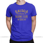 T shirt boxe Rocky Balboa Philadelphia (Bleu vif)