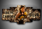 Tableau boxe Ibeth Zamora Silva (5 pièces)