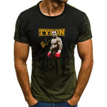 T shirt boxe Mike Tyson (couleur vert militaire)