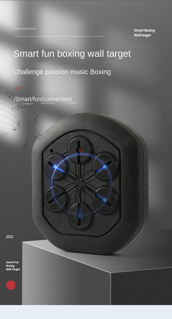 Machine de Boxe Musicale – Entraｉneur de Boxe ｅlectronique Bluetooth Mural  – Amｅliore la Coordination ｏｅil-Main et