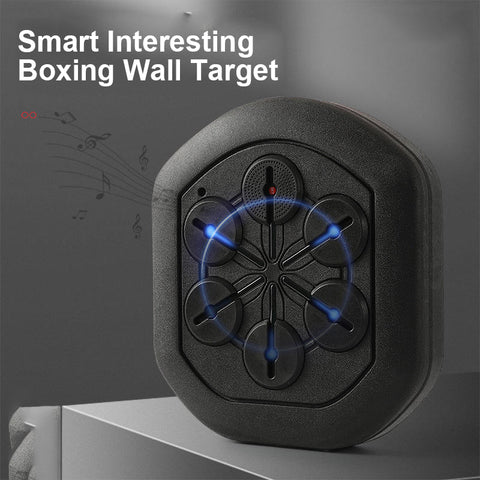 Machine de boxe à musique murale Cible murale de boxe électronique avec  gants de boxe, testeur de force de poinçon de boxe Bluetooth intelligent