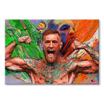 Tableau boxe Conor McGregor UFC, peinture artistique, toile coton, époustouflant