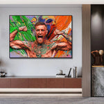 Tableau boxe Conor McGregor UFC, peinture artistique, toile coton, affiché dans salon