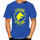 T shirt boxe italian stallion (bleu)