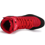 Chaussures de boxe basse, collection WARRIOR rouge, vue de dessus