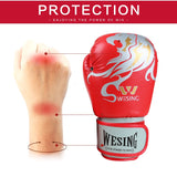 Gants de boxe rouge : protection des mains