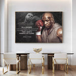 Tableau boxe Mike Tyson dream exposé dans salon
