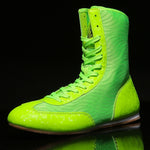 Chaussures de boxe anglaise, semi montante, et fluorescentes (vue d'une chaussure)