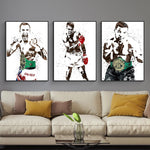 Tableau boxe Mike Tyson, Muhammad Ali et John Lewis 