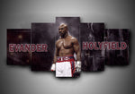 Tableau boxe Evander Holyfield (5 pièces)